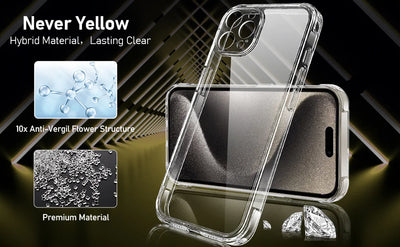 Transparent Shockproof iPhone Case For Multiple Models - Smarsty