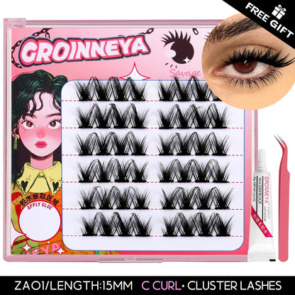 GROINNEYA DIY Eyelash Extension Kit with 280 Clusters - Smarsty