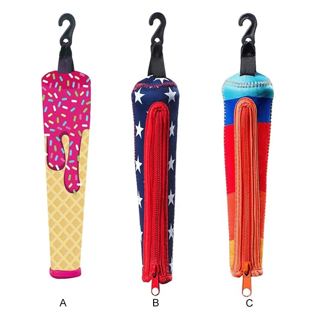 Baseball & Softball Handle Cover Cushy Zippered Sleeve Baseball Bat Handle Cover Hook for Hanging on Fence Baseball Accessories