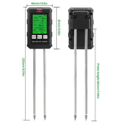 Digital 6 in 1 Soil PH Meter and Tester for Garden Health - Smarsty