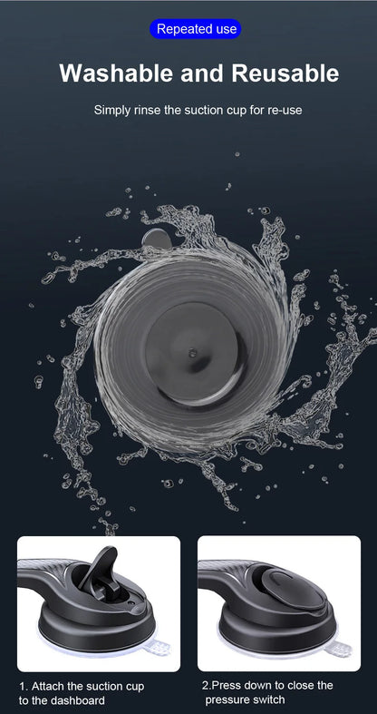 Gravity Car Phone Holder Dashboard Mount One Press Lock - Smarsty