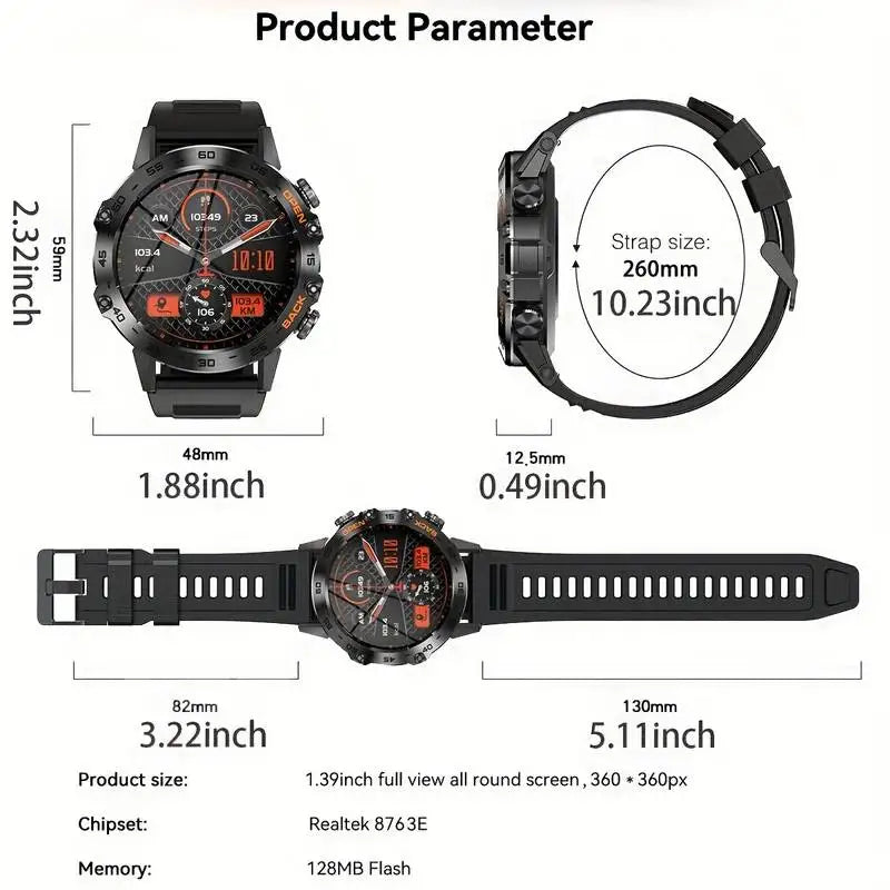 Bluetooth Call Smart Watch for Men with Fitness Tracker - Smarsty