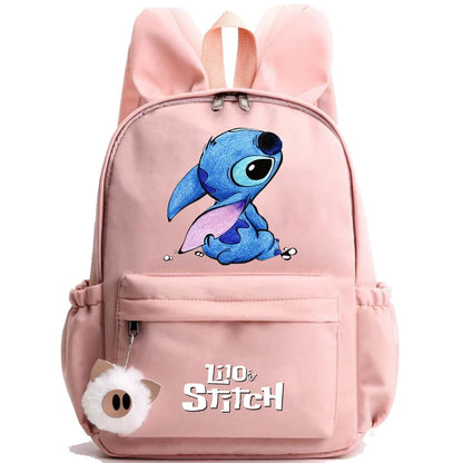 HOT Disney Lilo Stitch Backpack for Girl Boy Student Teenager Children Rucksack Women Casual School Bags Kids Birthday Gift Toy - Smarsty