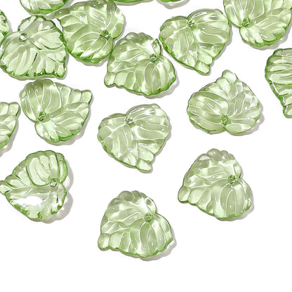 Acrylic Tree Leaf Beads For Handmade DIY Jewelry Set - Smarsty