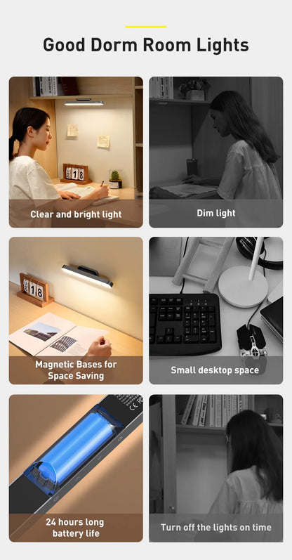 Baseus Rechargeable LED Table Lamp With Stepless Dimming - Smarsty