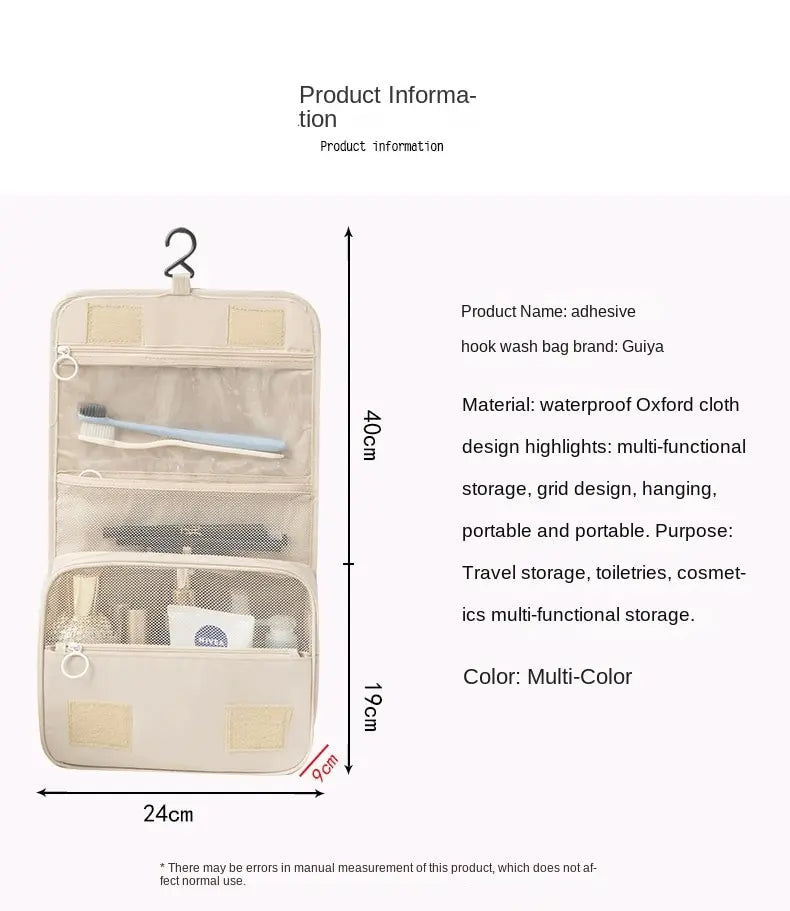 Waterproof Travel Makeup Bag With Hook And Organizer - Smarsty
