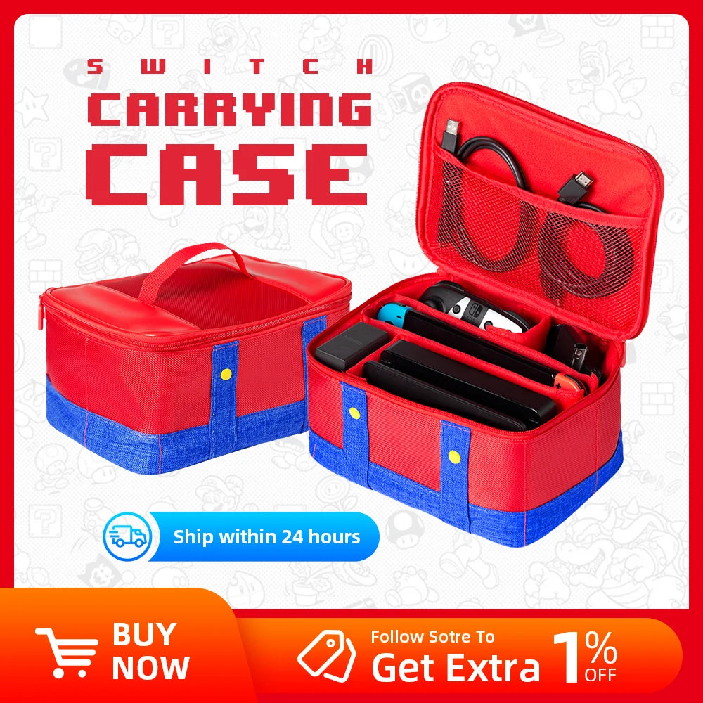 Large Protective Case for Nintendo Switch OLED Travel - Smarsty
