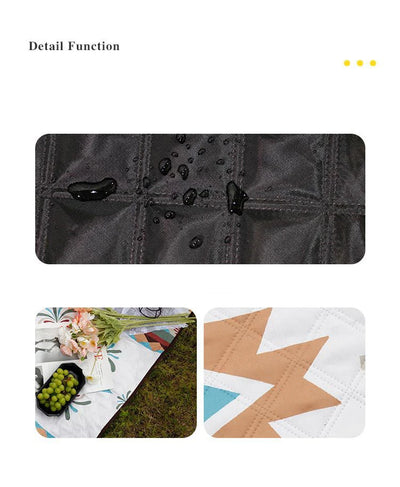 200x200CM Waterproof Picnic Blanket Large Beach Blanket Outdoor Picnic Mat Beach Mat with Carrying Handle for Travel Camping by Smarsty