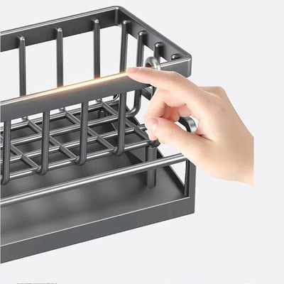 Kitchen Sink Drain Rack Organizer ABS Plastic Self-draining Sink Shelf Soap Sponge Holder Dishcloth Towel Rack filter basket by Smarsty