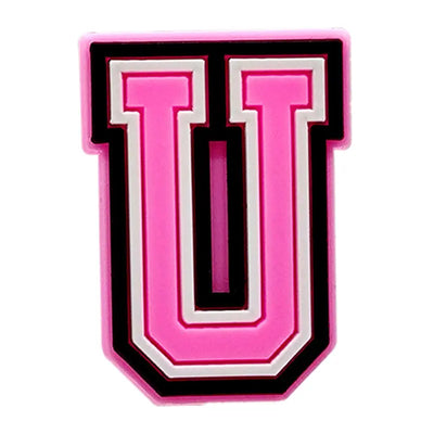 Pink Letter Shoe Charms for Crocs Accessories Women Clogs Pins Men Badge Kids Jeans Girls Decorations Buckle Shoes Accessories - Smarsty