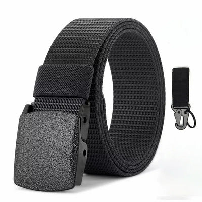 Military Tactical Nylon Belt with Automatic Buckle Durable Outdoor Canvas Belt for Men - Smarsty