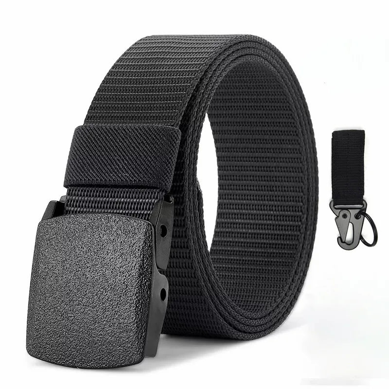 Military Tactical Nylon Belt with Automatic Buckle Durable Outdoor Canvas Belt for Men - Smarsty