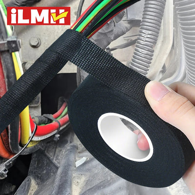 High Temperature Wire Harness Cloth Tape Automotive Cable Loom Heatproof Fabric Adhesive Tape for Engine Electrical Insulation - Smarsty
