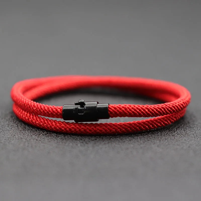 Double Layer Magnetic Buckle Men's Survival Bracelet - Smarsty