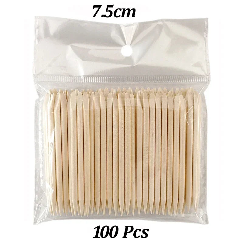 Wood Cuticle Pusher Sticks for Gel Polish Removal - Smarsty