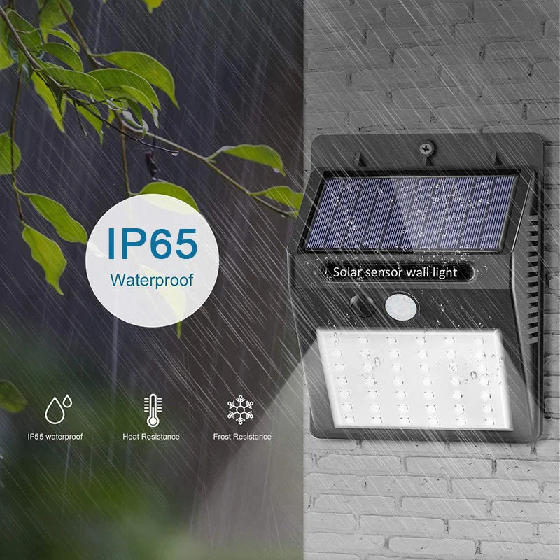 Solar Powered LED Motion Sensor Outdoor Wall Light - Smarsty