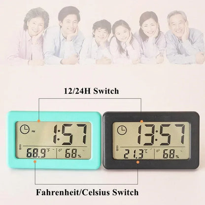 Mini Digital Clock with Temperature and Humidity Display - Smarsty