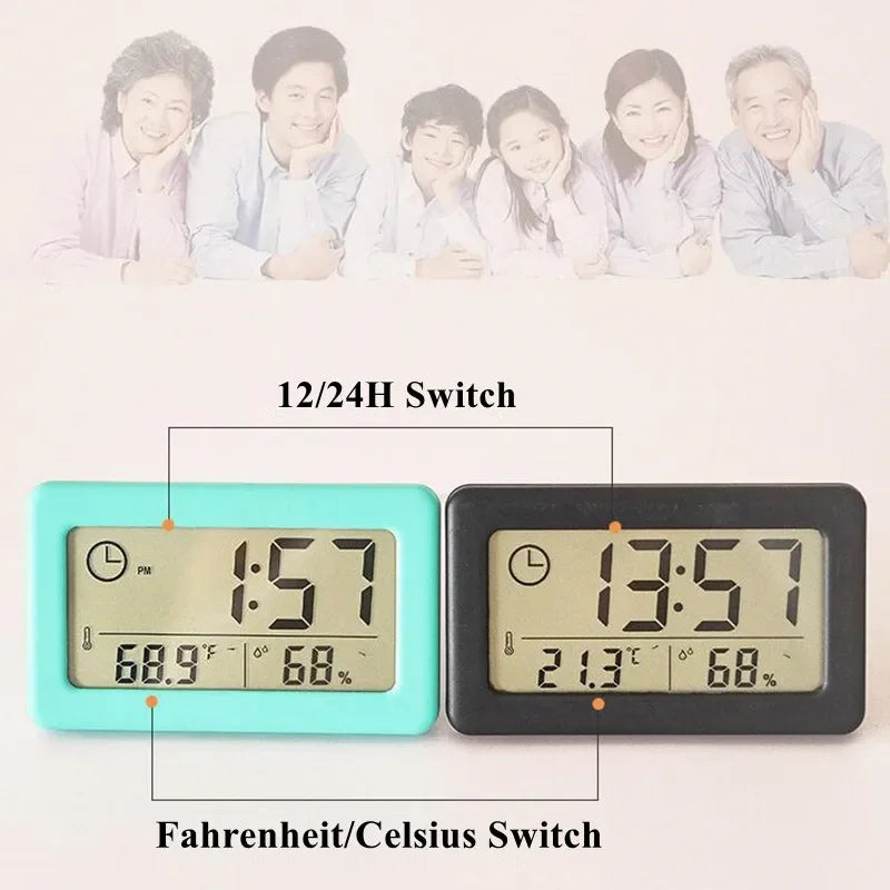Mini Digital Clock with Temperature and Humidity Display - Smarsty