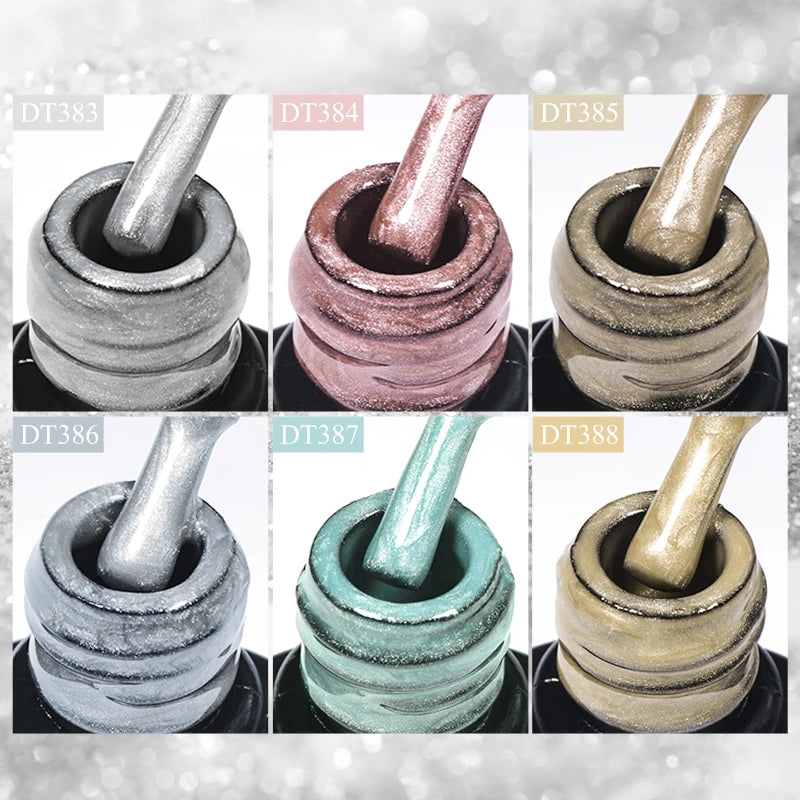 Magnetic Pink Silver Glitter Gel Nail Polish 7ml - Smarsty