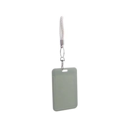 1Pc Macaron Bus ID Card Protective Cover Cases Student Meat Keyring Card Campus Access Door Credit Card Holder Bag Set Key Chain