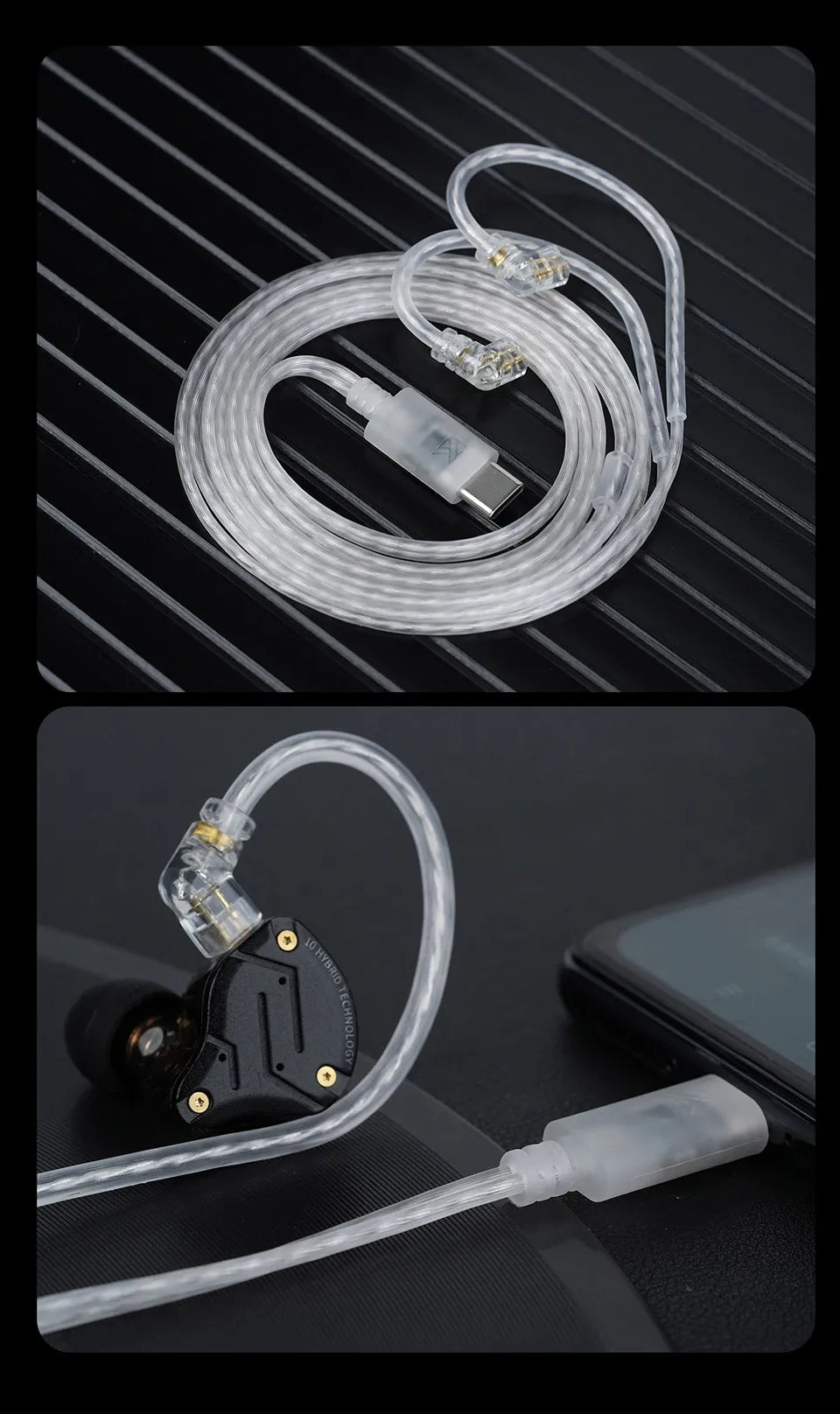 KZ Silver Plated Upgrade Cable for Earphones - Smarsty