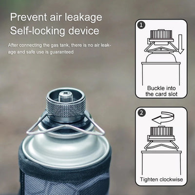 Camping Butane Adapter With Bracket Outdoor Portable Gas Tank Converter For Picnic Hiking Camping Equipment by Smarsty