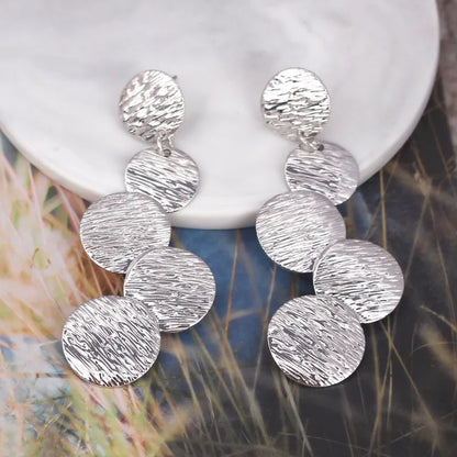 Gold Metal Drop Earrings with Irregular Heart Design for Women - Smarsty