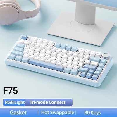 Wireless Mechanical Keyboard 75 Layout RGB Gasket Structure - Smarsty