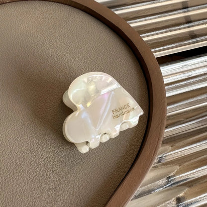 Small Acetate Heart Hair Claw Clips Cute 35mm For Girls - Smarsty