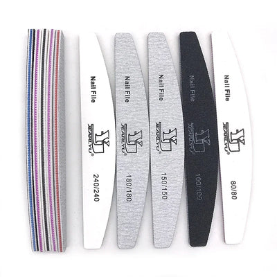 5Pcs Nail File Set with Mixed Grits for Professional Manicure - Smarsty