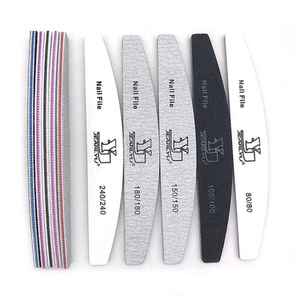 5Pcs Nail File Set with Mixed Grits for Professional Manicure - Smarsty