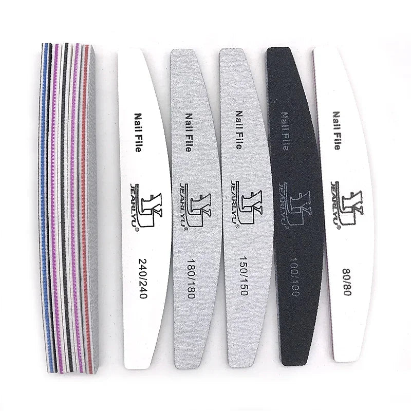 5Pcs Nail File Set with Mixed Grits for Professional Manicure - Smarsty