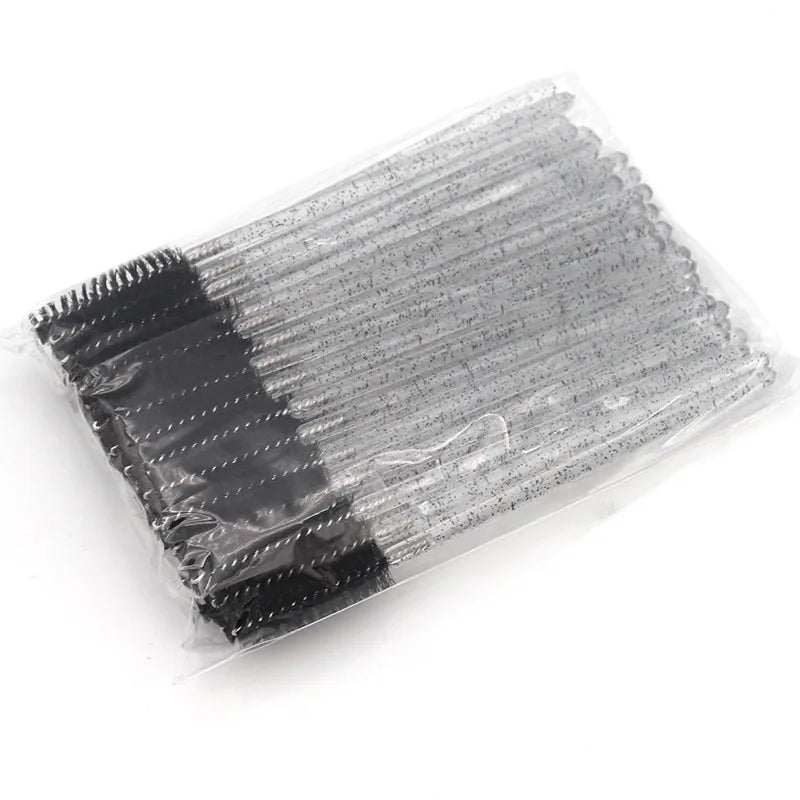 QSTY 50pcs Disposable Eyelash Brush Applicators in 6 Colors - Smarsty