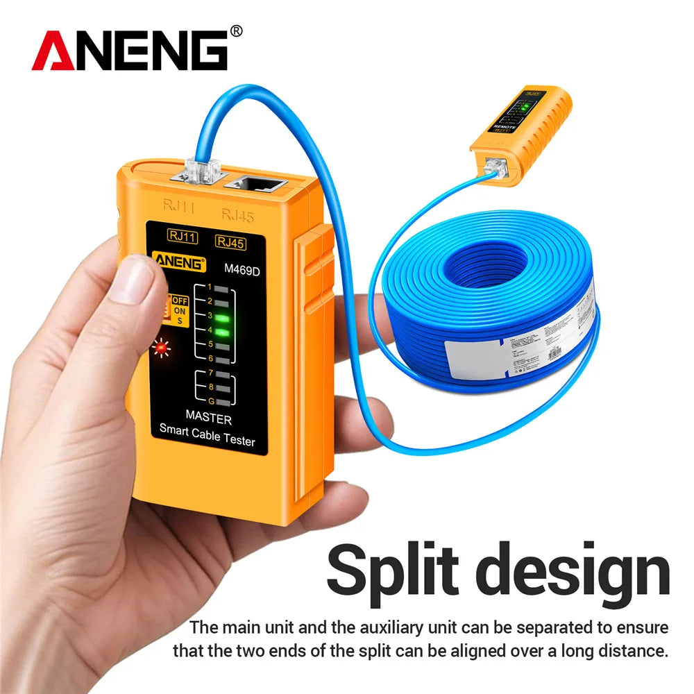 ANENG M469D Network Analyzer Tester for RJ45 and RJ11 - Smarsty