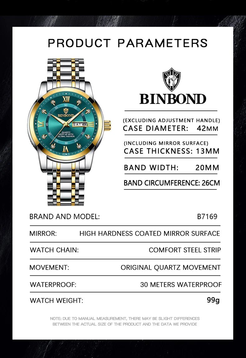 Luxury Waterproof Diver Watch for Men 30ATM - Smarsty