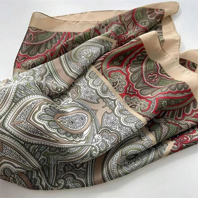 Luxury Silk Scarf Women Satin Shawl Sun Protection Wrap - Smarsty