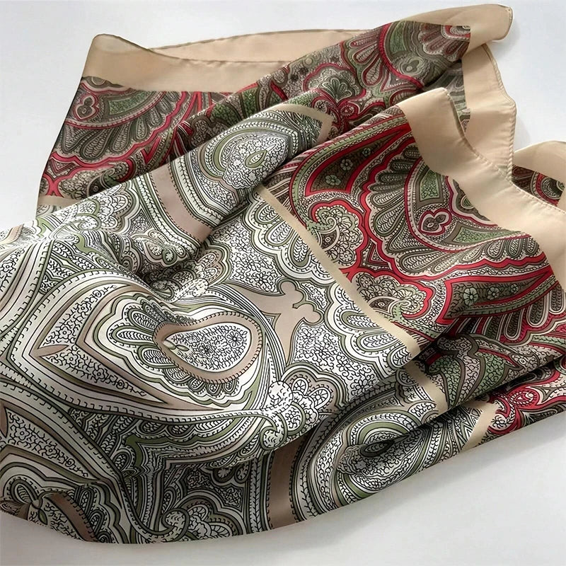 Luxury Silk Scarf Women Satin Shawl Sun Protection Wrap - Smarsty
