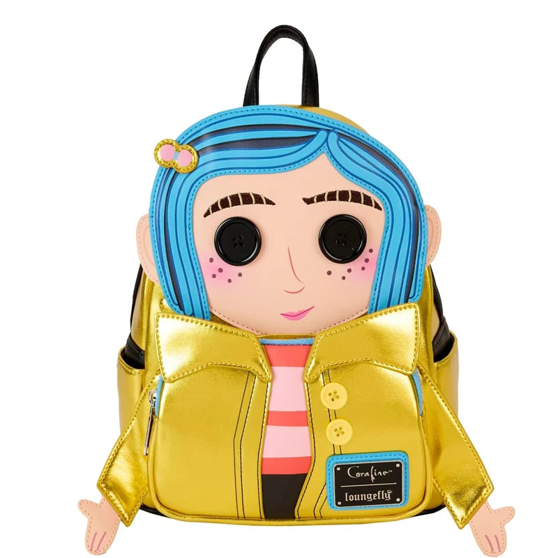 Stylish Pink PU Leather Minnie Mouse Shoulder Backpack - Smarsty