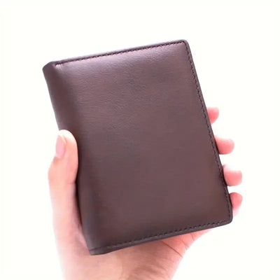 men's wallet Genuine Leather Wallets For Men Coin Purse Vintage Vertical Short  Credit Card Holder Money Bag Men's RFID wallet - Smarsty