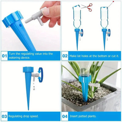 Automatic Drip Irrigation System Self Watering Spike for Flower Plants Greenhouse Garden Adjustable Auto Water Dripper Device