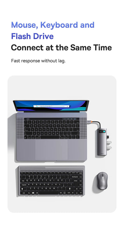 USB C Hub 4K 60Hz EthernetRJ45 PD 100W PowerDelivery - Smarsty