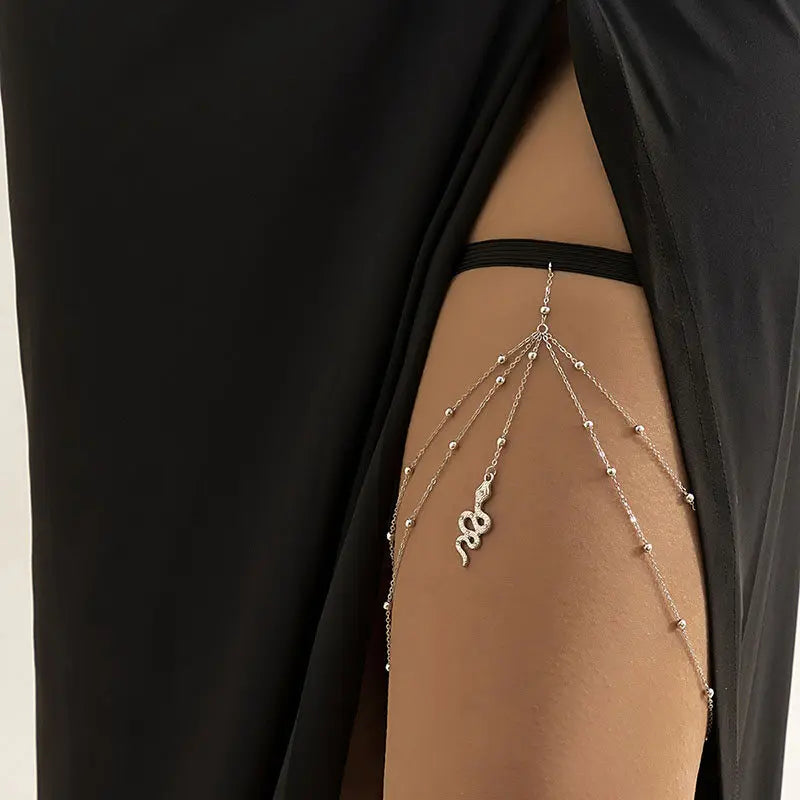Women’s Snake Pendant Thigh Chain with Beach Style - Smarsty