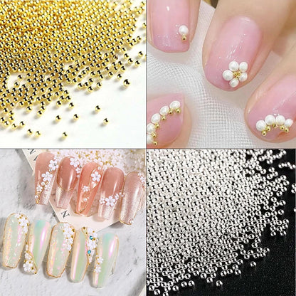 Mini Caviar Beads Nail Art Set with Magnetic Pen - Smarsty