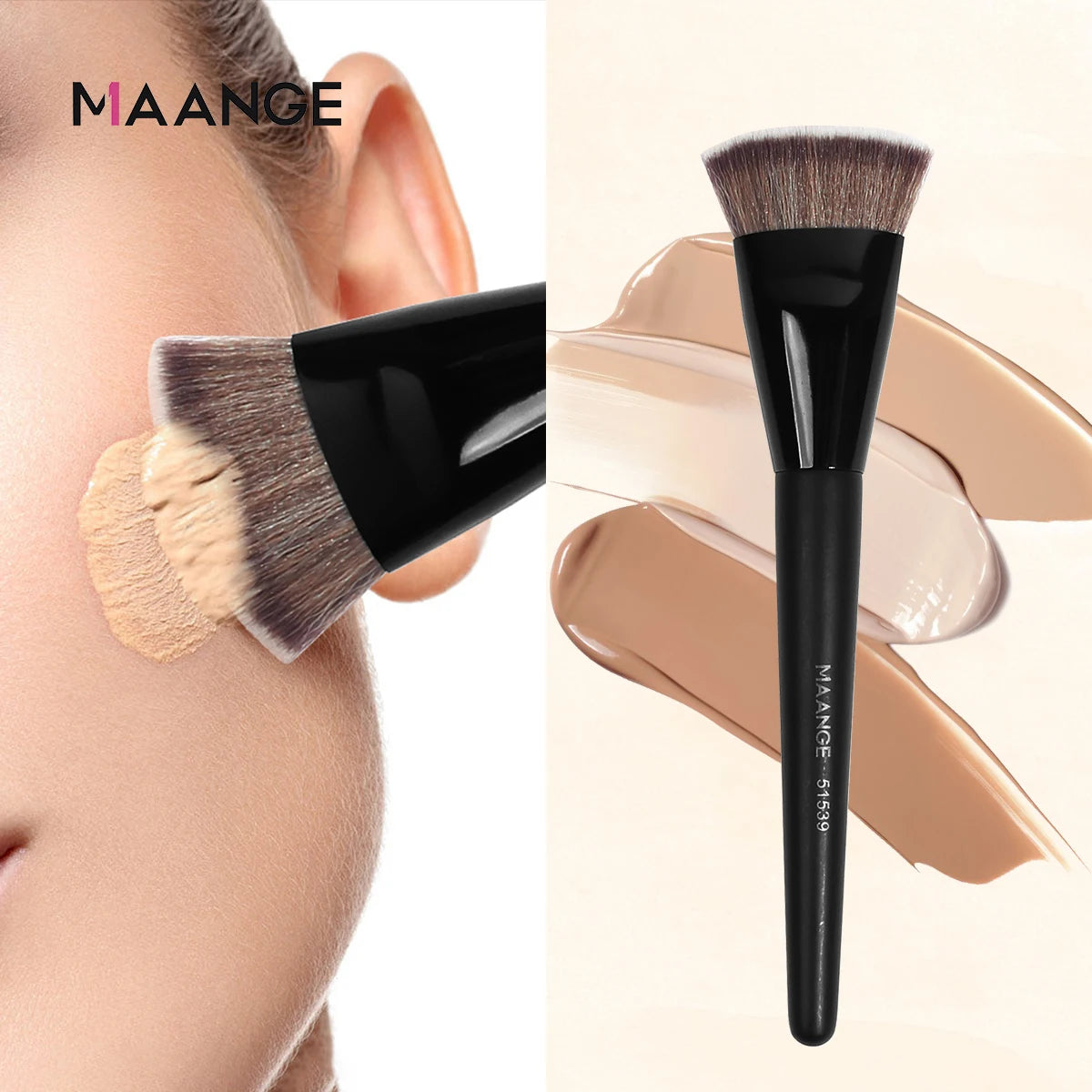 MAANGE Flat Round Makeup Brush for Flawless Application - Smarsty