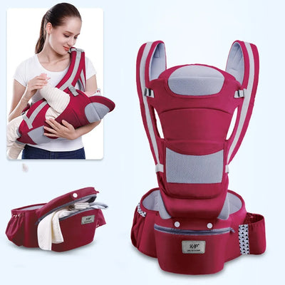 Ergonomic Baby Carrier Backpack Infant Baby Hipseat Carrier Front Facing Ergonomic Kangaroo Baby Wrap Sling Travel Backpack by Smarsty