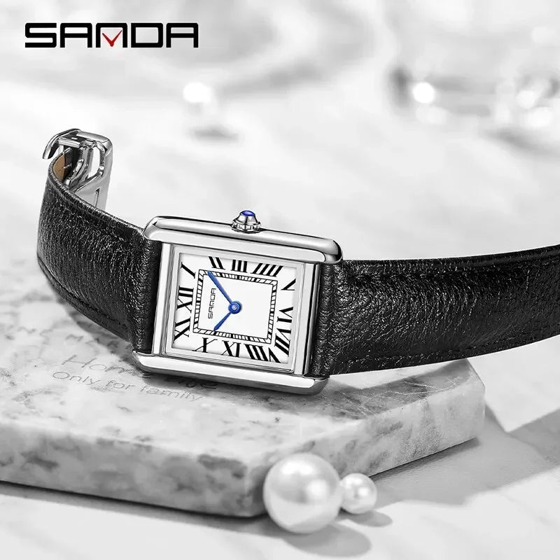 Luxury Waterproof Couple Watch with Leather Strap - Smarsty