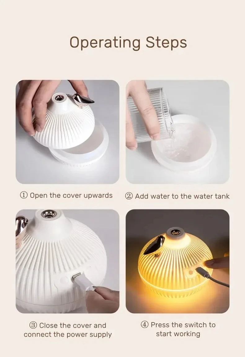 Onion Shape Humidifier with Night Light for Quiet Sleep - Smarsty