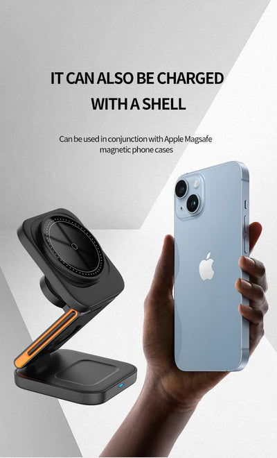 Foldable 30W Magnetic Wireless Charging Stand For iPhone - Smarsty