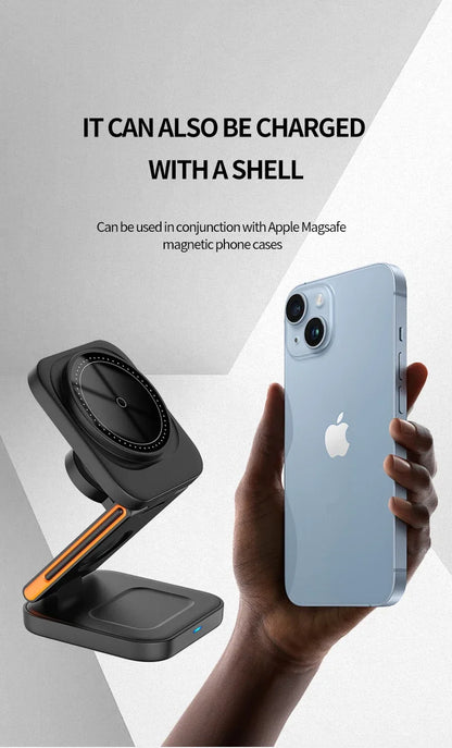 Foldable 30W Magnetic Wireless Charging Stand For iPhone - Smarsty