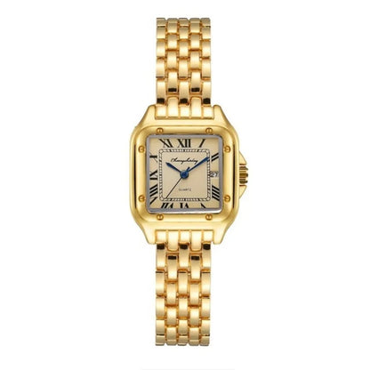 Luxury Stainless Steel Women's Quartz Watch with Calendar - Smarsty